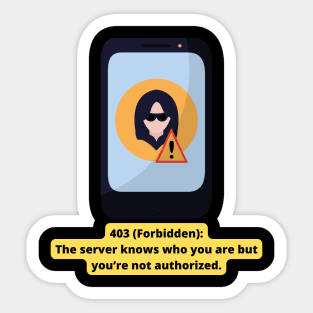 403 Forbidden Sticker